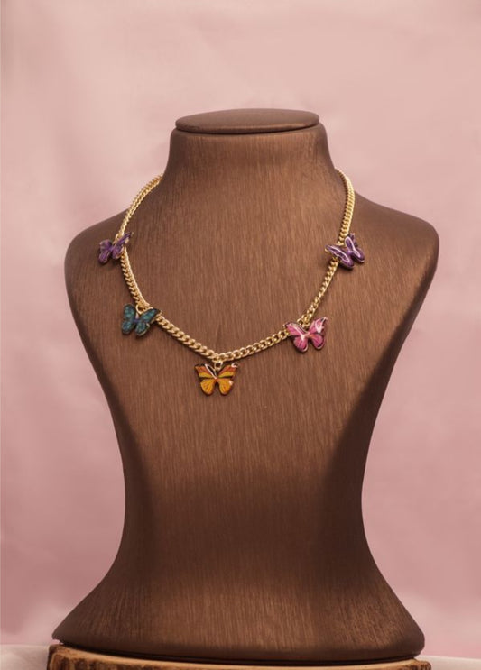 Butterfly Pendant Chain Necklace